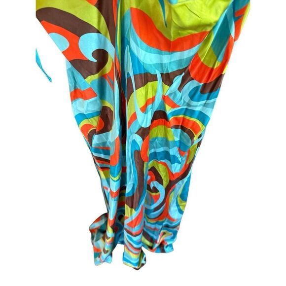 Vtg Hugo Buscati Womens Multicolor Spaghetti Strap Silk Blend Slip Dress Size 4 - Picture 10 of 15